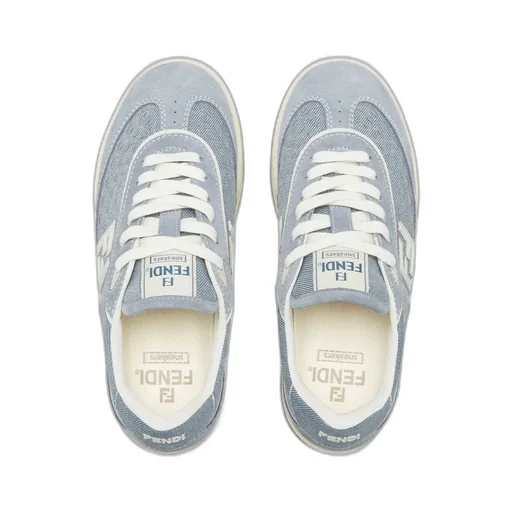 Fendi Match Denim Low-Top Sneakers