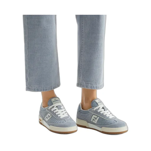 Fendi Match Denim Low-Top Sneakers