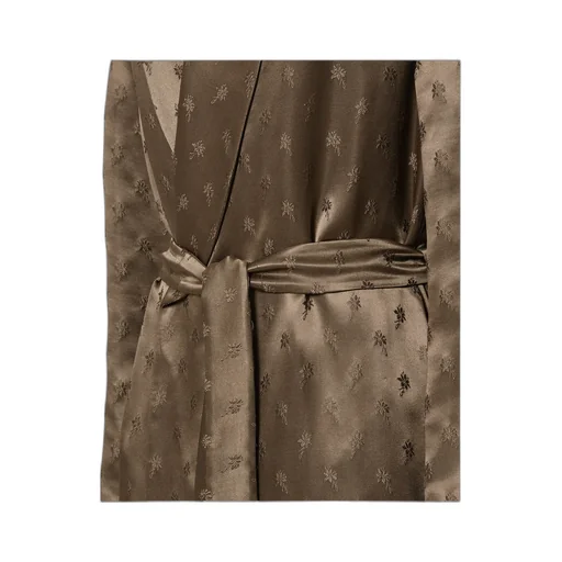 Jacquard Silk Robe Coat