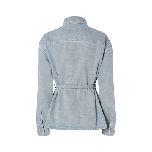 Belted Waist Denim Jacket