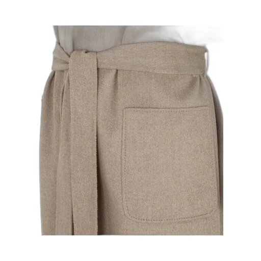 Short Sleeved V-Neck Belted Coat