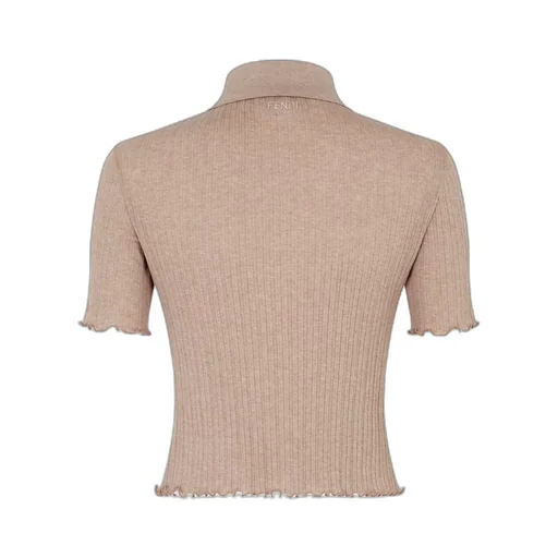 Embellished Detailed Knitted Polo Shirt