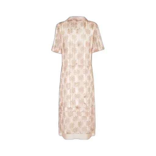 Floral Printed Short Sleeved Shirt Dress
