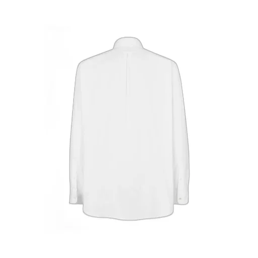 Logo Embroidered Collared Long-Sleeve Shirt