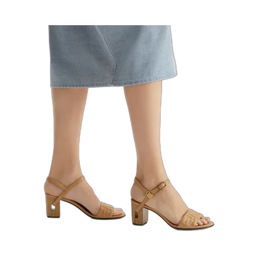 Delfina Ff Embossed Sandals