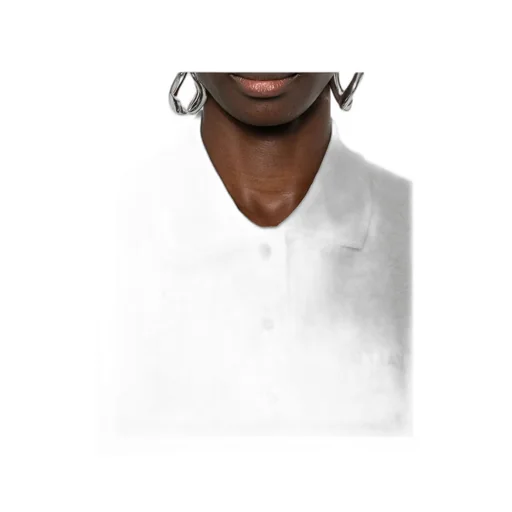 Scalloped-Edge Ribbed-Knit Polo Shirt
