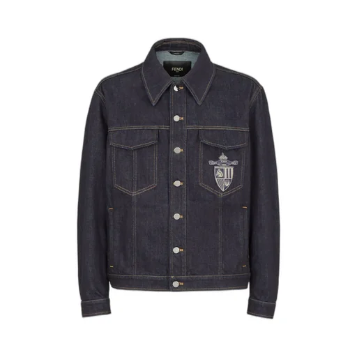 Crest Embroidered Jeans Jacket