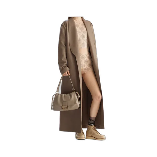 Belted Waist Leather Coat