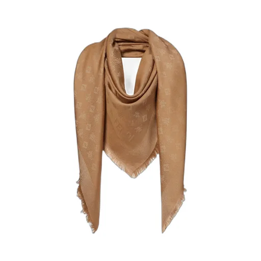 Ff Jacquard Frayed-Edge Scarf