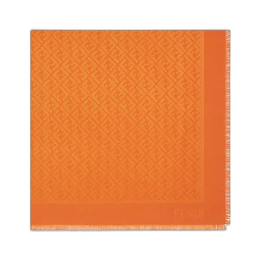 Ff Jacquard Frayed-Edge Scarf