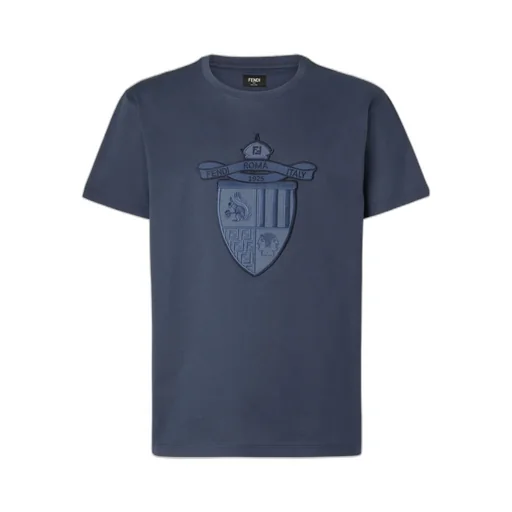 Crest Embroidered Crewneck T-Shirt