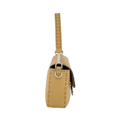 Ff Plaque Foldover-Top Shoulder Bag