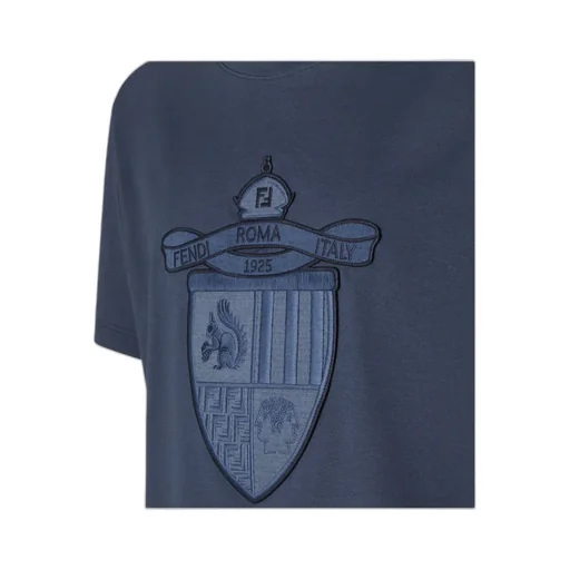 Crest Embroidered Crewneck T-Shirt