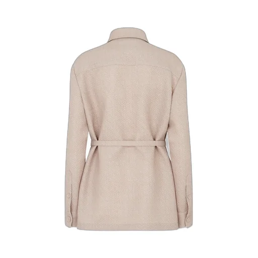 Ff Jacquard Belted Waist Jacket