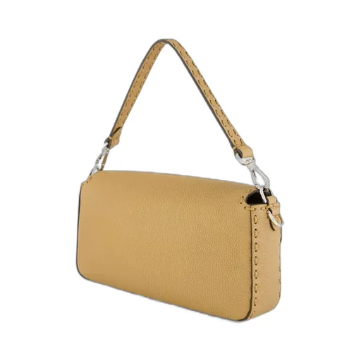 Ff Plaque Foldover-Top Shoulder Bag
