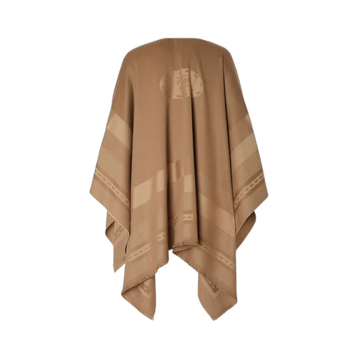 Frayed-Edge Wraparound Poncho