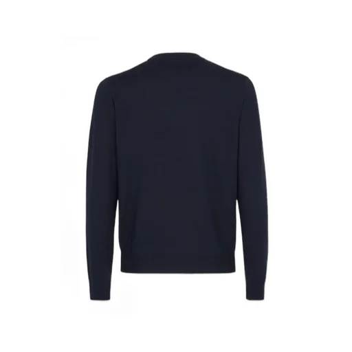Logo Plaque Crewneck Knit Sweater