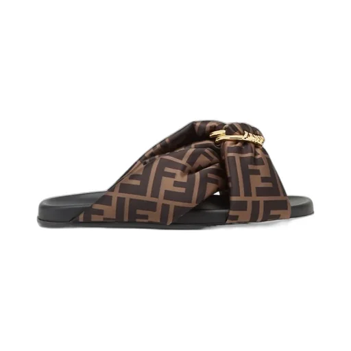 Monogrammed Slip-On Sandals