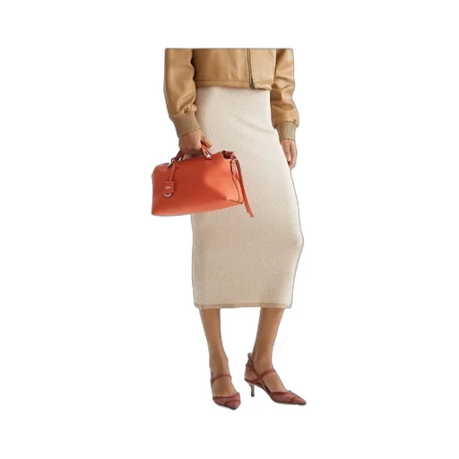 Textured Midi Skirt