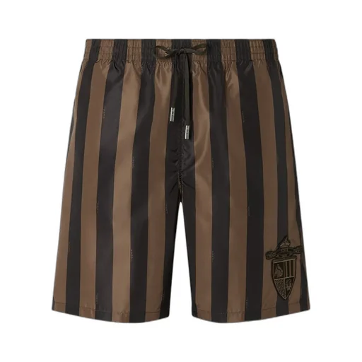 Striped Drawstring Swim Shorts