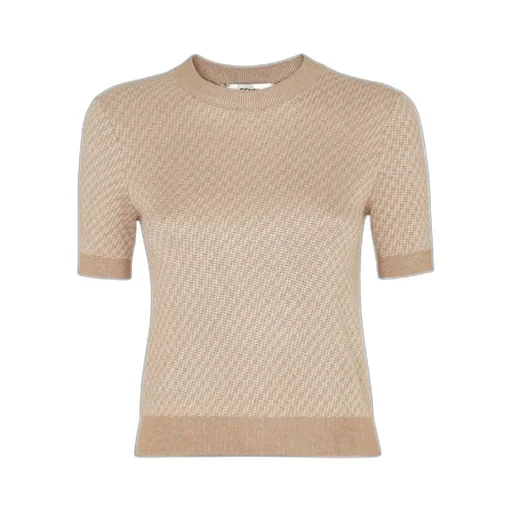 Short Sleeved Crewneck Knitted Jumper