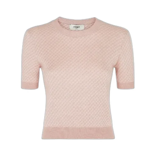 Short Sleeved Crewneck Knitted Jumper