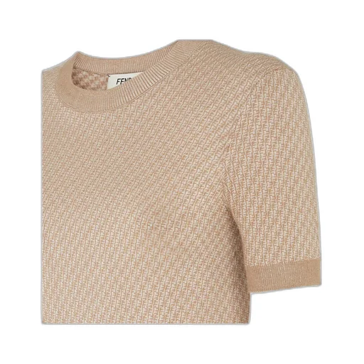 Short Sleeved Crewneck Knitted Jumper
