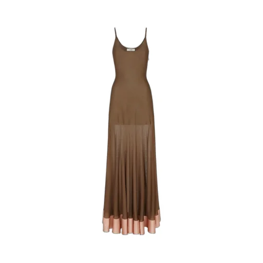 Fitted Waist Flared Sleeveless Dress