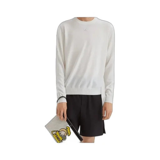 Logo Plaque Crewneck Knitted Jumper