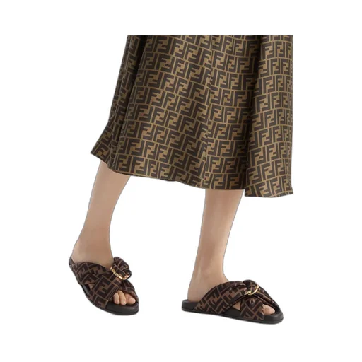 Monogrammed Slip-On Sandals