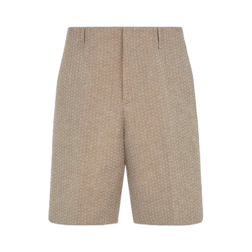Topstitched Bermuda Shorts