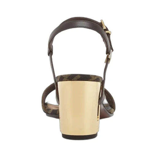 Delfina Ff Jacquard Medium-Heeled Sandals