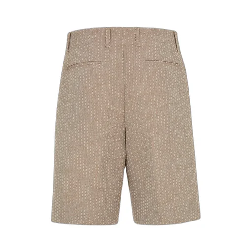 Topstitched Bermuda Shorts