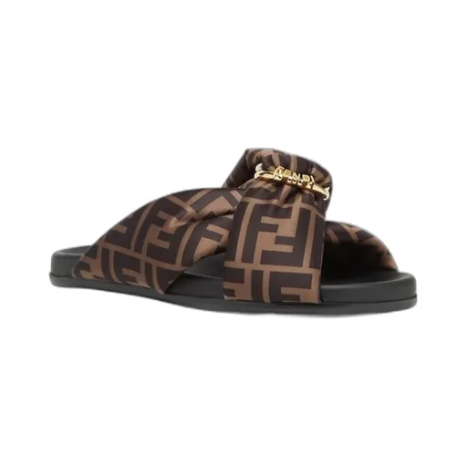 Monogrammed Slip-On Sandals