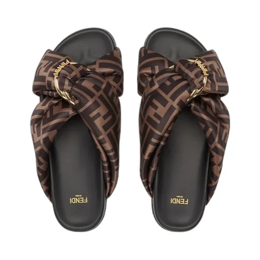 Monogrammed Slip-On Sandals