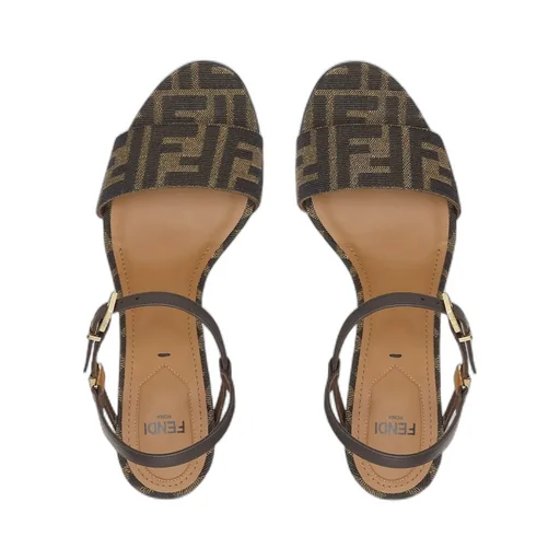 Delfina Ff Jacquard Medium-Heeled Sandals