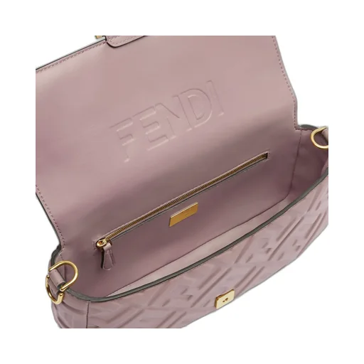Ff Motif Foldover Top Medium Shoulder Bag