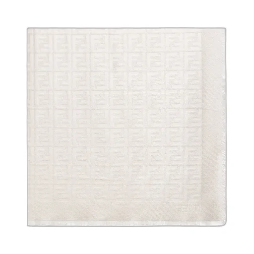 Ff Jacquard Frayed-Edge Scarf