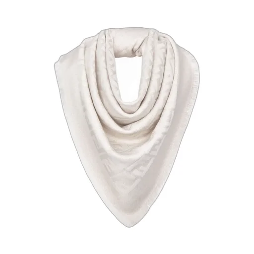 Ff Jacquard Frayed-Edge Scarf