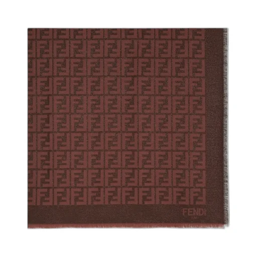 Ff Jacquard Frayed-Edge Scarf