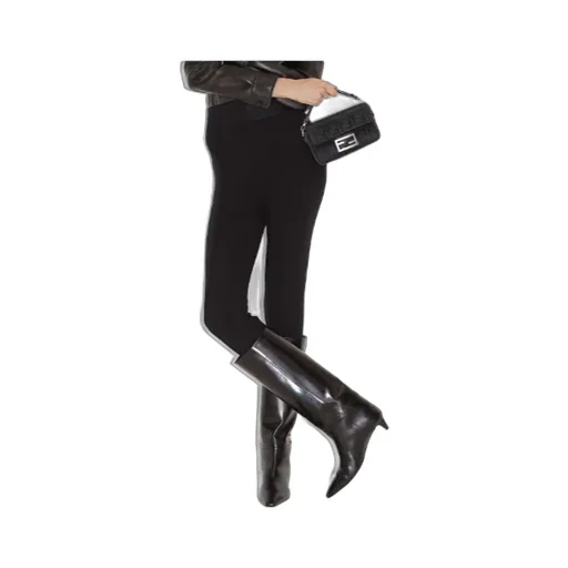 Pleated Detail Skinny-Cut Leggings