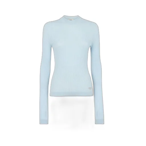 Light Blue Wool And Silk Jumper