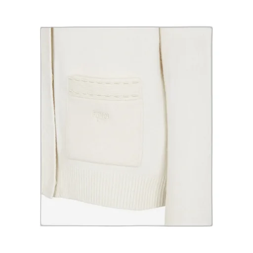 Logo Embroidered V-Neck Cardigan
