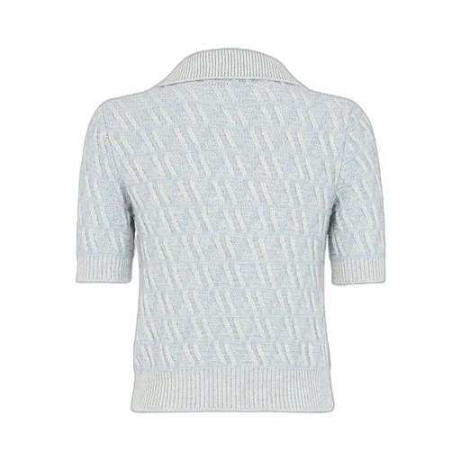 Ff Jacquard Short Sleeved Knitted Jumper