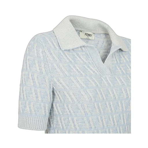 Ff Jacquard Short Sleeved Knitted Jumper