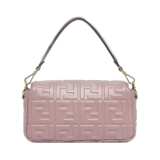 Ff Motif Foldover Top Medium Shoulder Bag