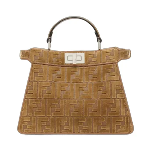 Peekaboo Monogrammed Top Handle Bag