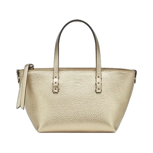 Champagne-Coloured Selleria Mini-Bag With 62 Hand-Sewn Topstitches