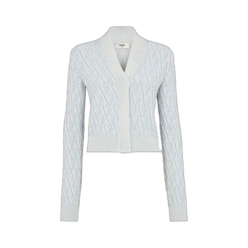 Ff V-Neck Knitted Cardigan