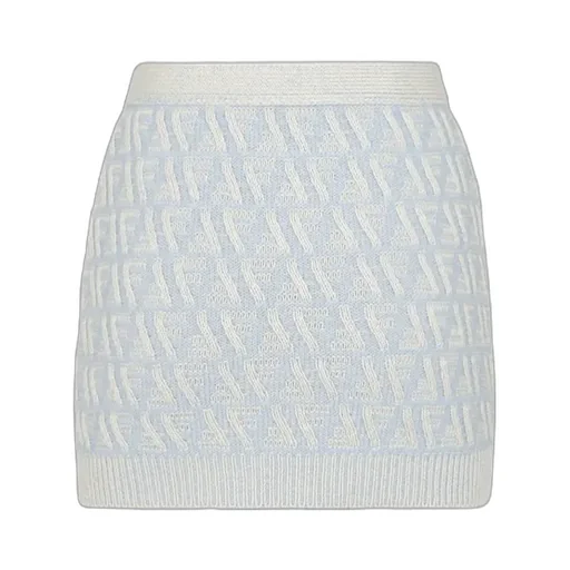 Ff Logo Intarsia Knit Mini Skirt